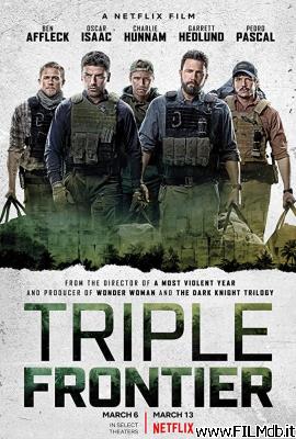 Affiche de film triple frontier