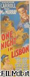 poster del film one night in lisbon
