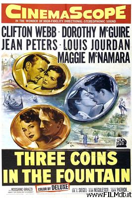 Cartel de la pelicula Three Coins in the Fountain