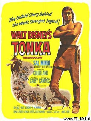 Cartel de la pelicula Tonka en la última batalla del general Custer