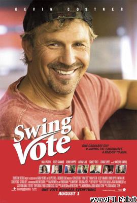Cartel de la pelicula swing vote - un uomo da 300 milioni di voti