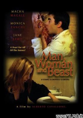 Locandina del film l'uomo, la donna e la bestia - spell (dolce mattatoio)