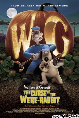 Locandina del film wallace e gromit - la maledizione del coniglio mannaro