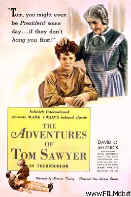 Affiche de film le avventure di tom sawyer